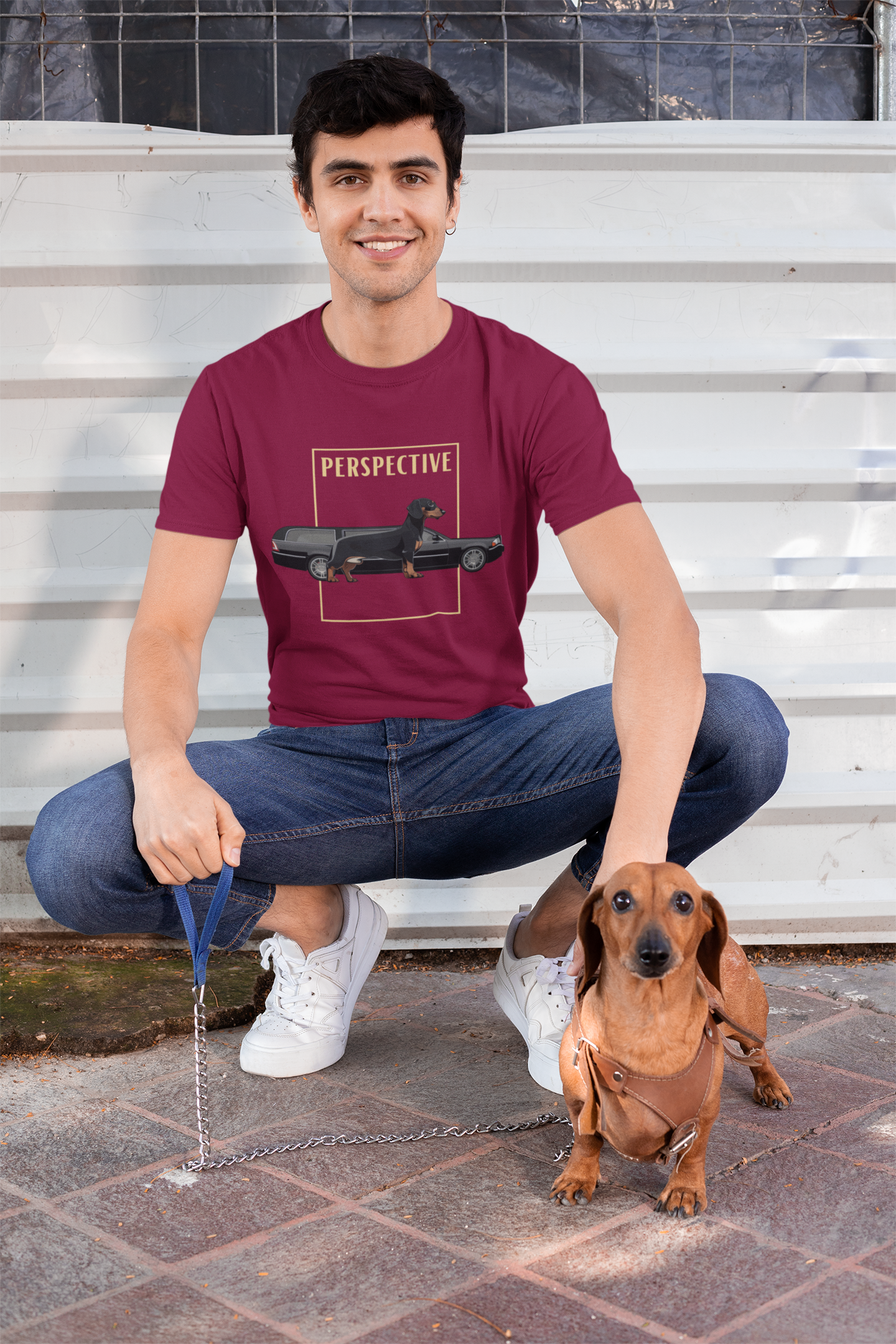 Perspective Burgundy T-shirt