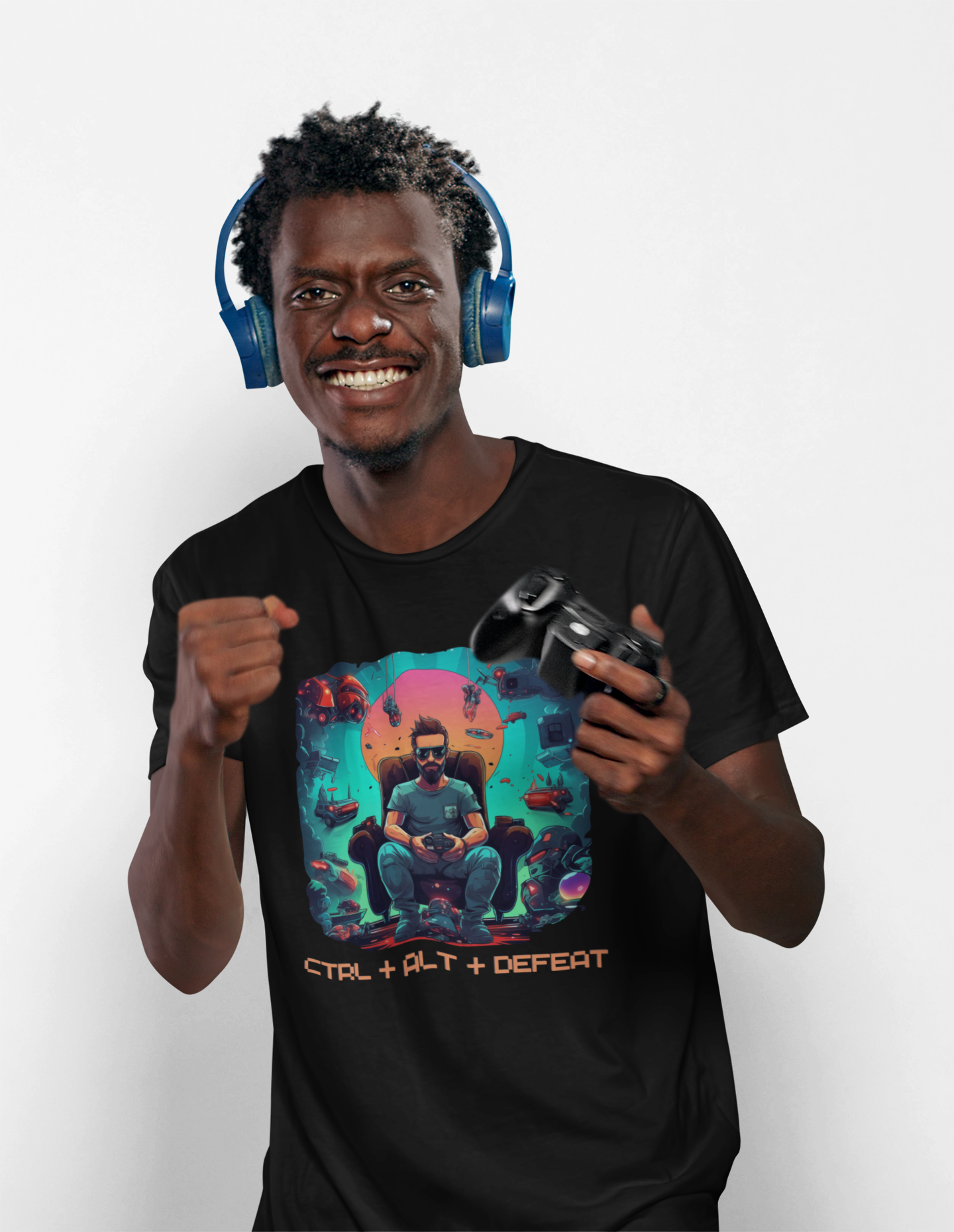 Gamer print Black T-shirt