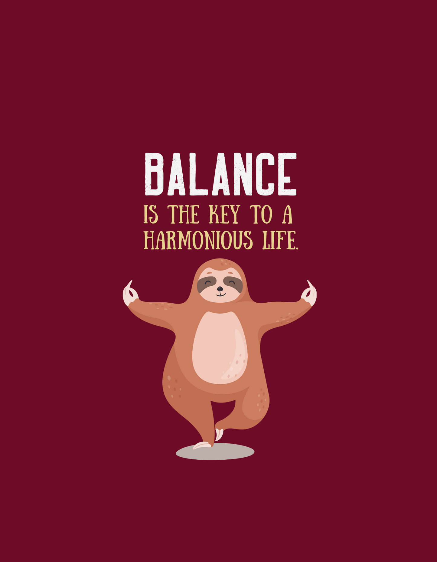 Balance Theme Burgundy T-shirt