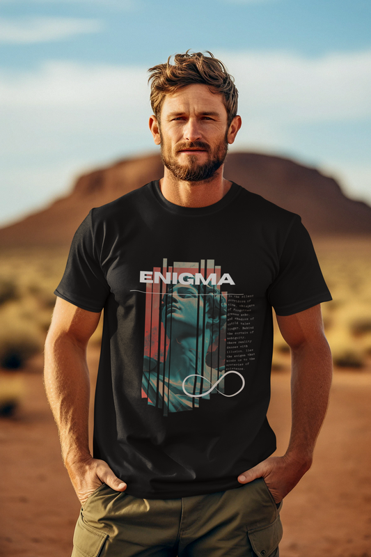 Enigma print Black T-shirt