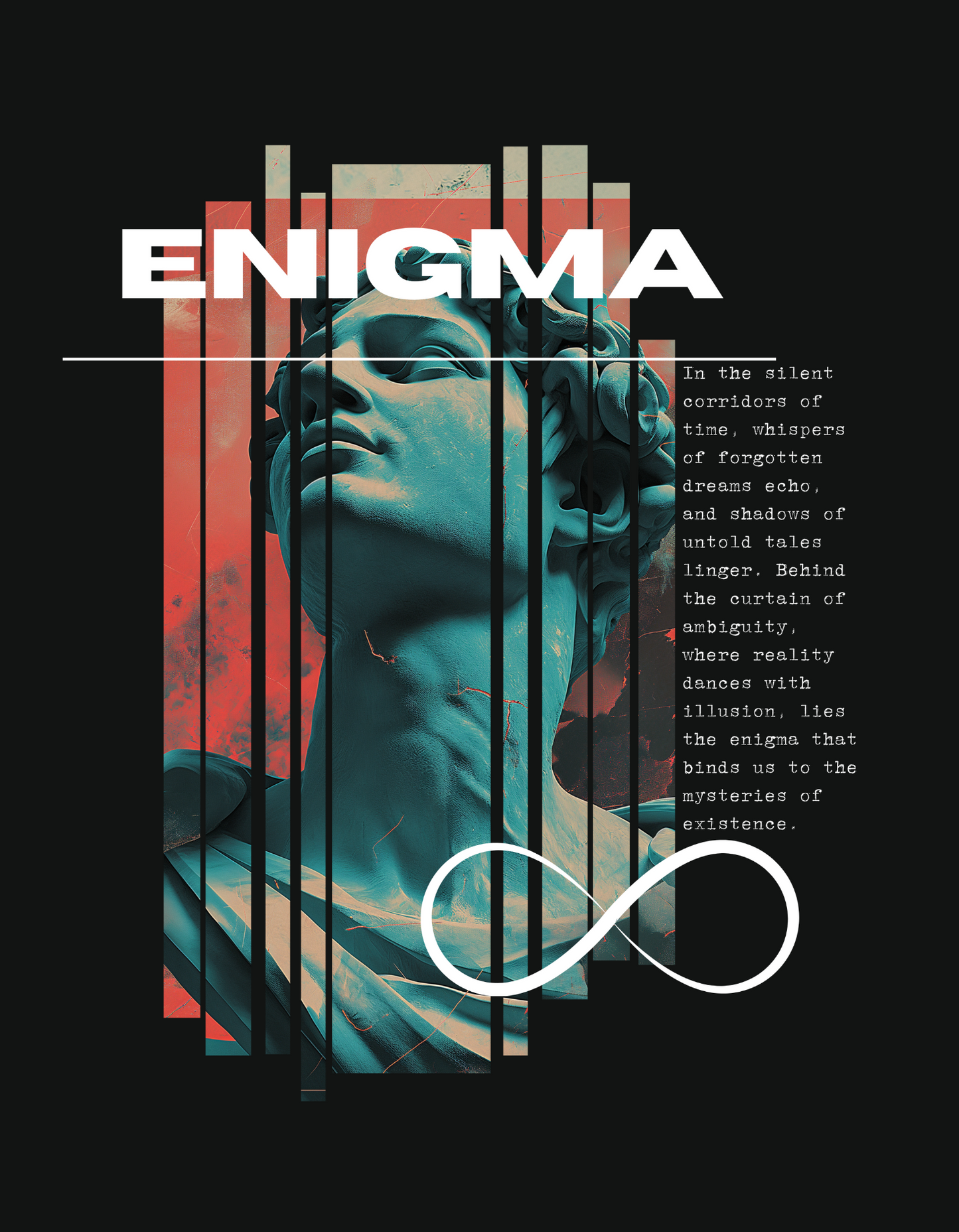 Enigma print Black T-shirt